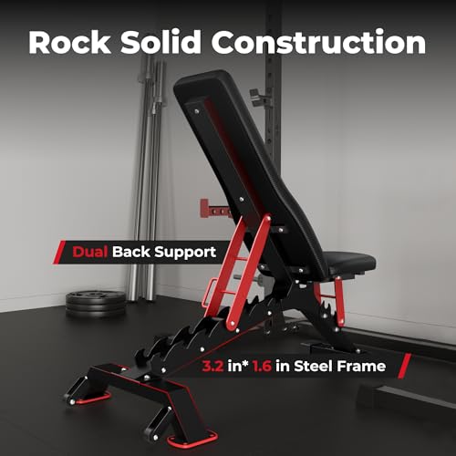 FLYBIRD 1200LBS Weight Capacity Adjustable Strength Training Bench