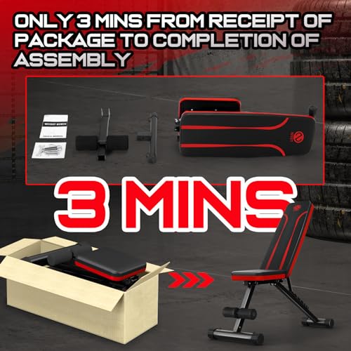 NFEET Foldable Multi-Purpose Weight Bench for Full Body