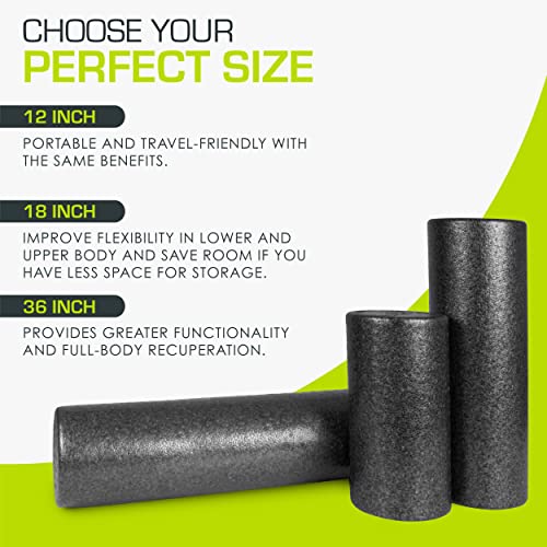 ProsourceFit 12" High Density Foam Roller for Full Body Workout