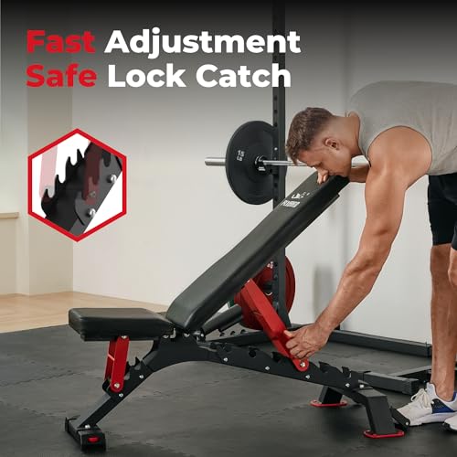 FLYBIRD 1200LBS Weight Capacity Adjustable Strength Training Bench