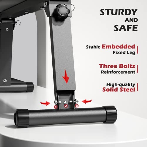 FLYBIRD Folding Flat Weight Bench, Sturdy and Lightweight