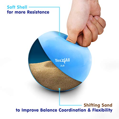 2lb Blue Soft Weighted Toning Ball by Yes4All