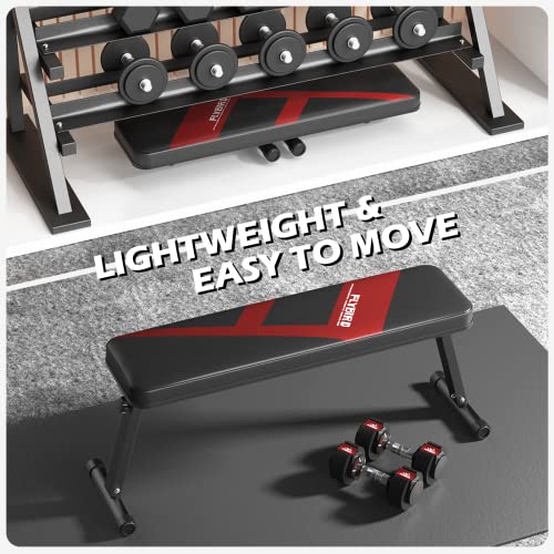 FLYBIRD Folding Flat Weight Bench, Sturdy and Lightweight