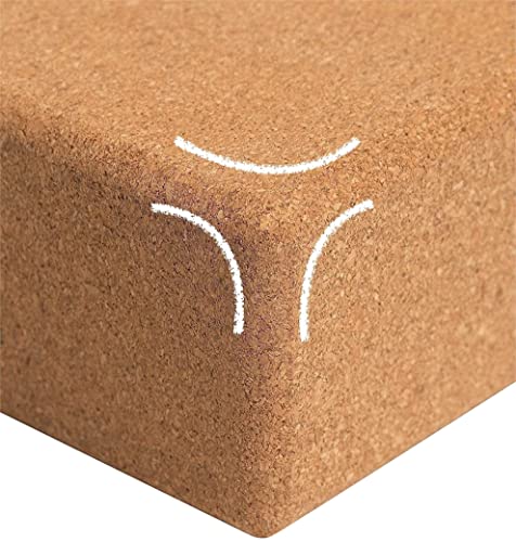 Natural Cork Yoga Blocks 2 Pack Set, Lightweight