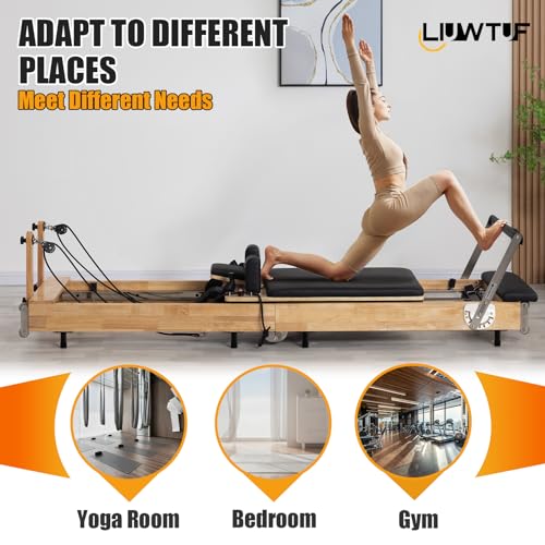 Foldable Pilates Reformer Machine for Home Gym