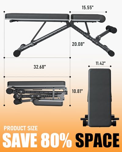 KURONO 90° Adjustable Weight Bench - Heavy Duty