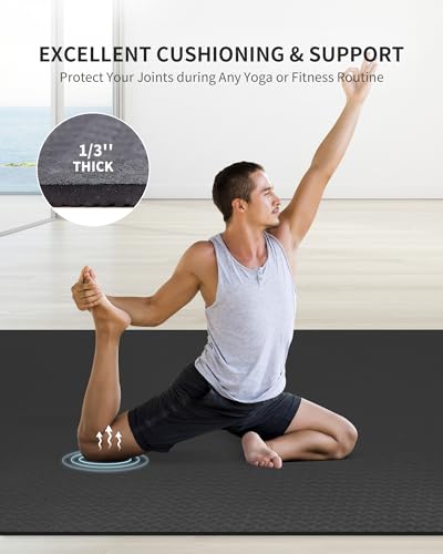CAMBIVO Large Yoga Mat for Home Gym, 6ft x 4ft