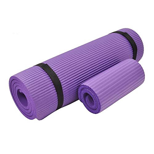 BalanceFrom GoYoga+ 1/2-Inch High Density Yoga Mat (Purple)