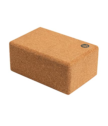 Manduka Cork Yoga Blocks - Portable, Comfortable, Firm Stability