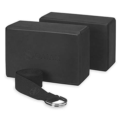 Gaiam Yoga Block 2 Pack with Strap Set