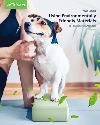 Trideer Soft Non-Slip Yoga Blocks, Lightweight, Odor Resistant