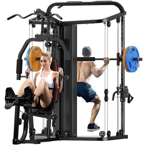 SunHome Multifunction Home Gym System with Smith Machine