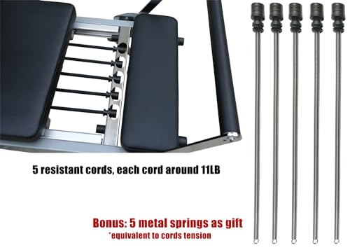 Foldable Pilates Reformer Machine for Home Gym Workout