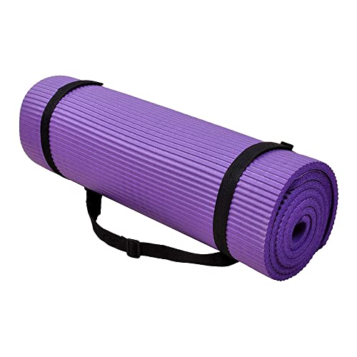 BalanceFrom GoYoga+ 1/2-Inch High Density Yoga Mat (Purple)