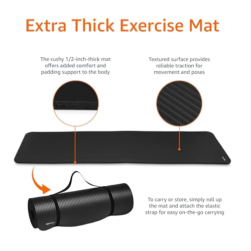 Amazon Basics Extra Thick Exercise Yoga Gym Mat