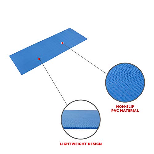 Blue Yoga Mat by Sunny Health and Fitness