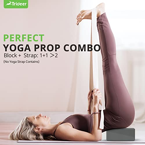 Trideer Gray Yoga Blocks, Set of 2