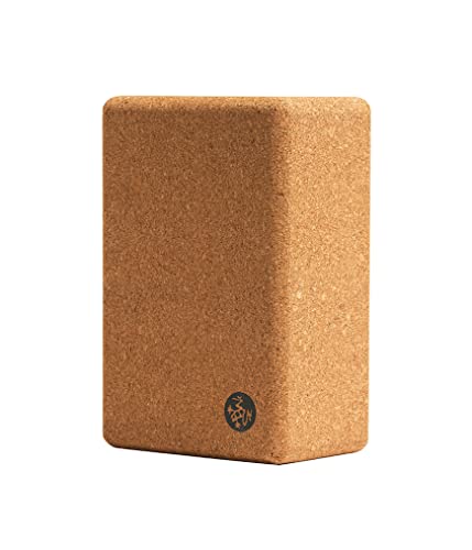 Manduka Cork Yoga Blocks - Portable, Comfortable, Firm Stability