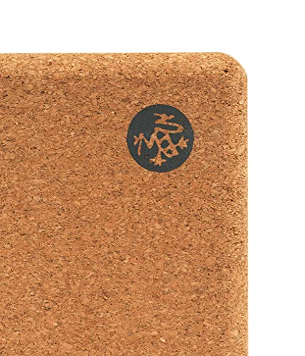 Manduka Cork Yoga Blocks - Portable, Comfortable, Firm Stability