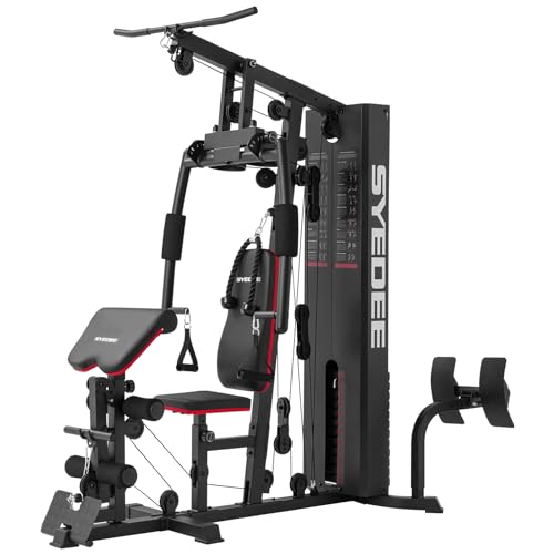syedee Home Gym Station with 150LB Weight Stack