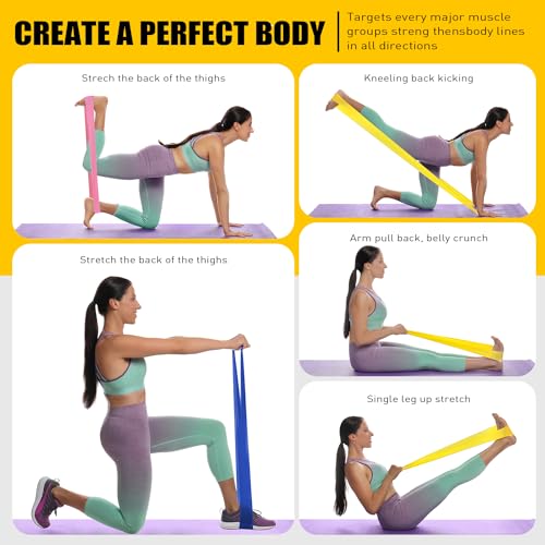 Non-Latex Resistance Bands for Yoga, Pilates, Strength Training