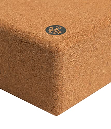 Manduka Cork Yoga Blocks - Portable, Comfortable, Firm Stability