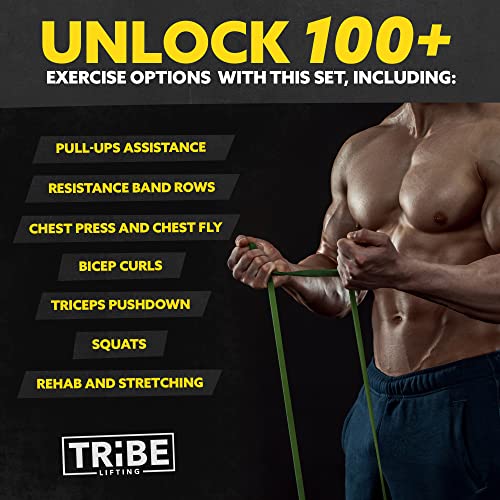 5-Piece Long Resistance Bands Set with Rubber Handles