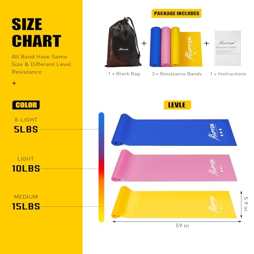 Non-Latex Resistance Bands for Yoga, Pilates, Strength Training