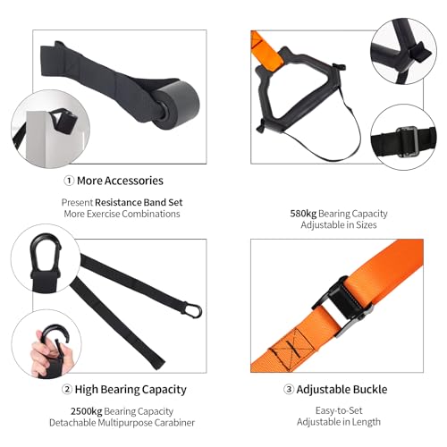 Moulyan Bodyweight Suspension Training Straps Full-Body Workout Kit