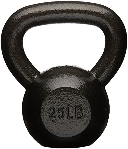 25 lb Black Cast Iron Kettlebell by Amazon Basics