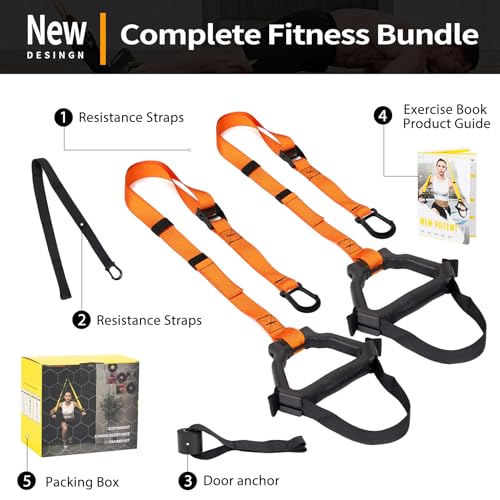 Moulyan Bodyweight Suspension Training Straps Full-Body Workout Kit