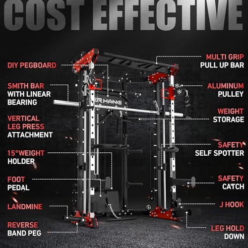 ER KANG Smith Machine Power Cage with Cable System