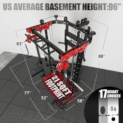 ER KANG Smith Machine Power Cage with Cable System