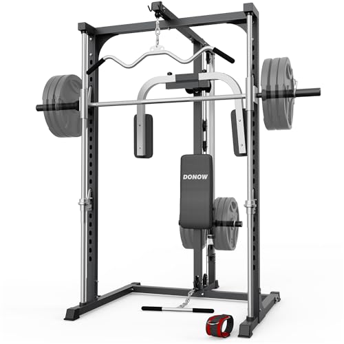 Smith Machine Power Rack with LAT Pull Down Station
