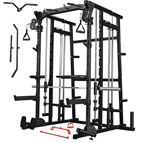 2023 Upgrade Black Smith Machine Power Cage Home Gym