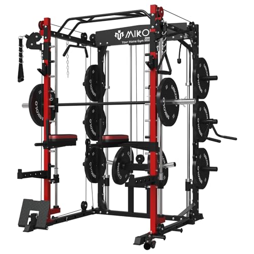Mikolo Multifunctional Smith Machine with Cable Crossover & Power Cage