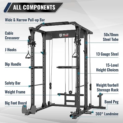 MAJOR LUTIE Fitness Power Cage with Cable Crossover