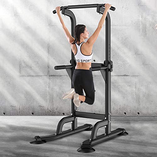 Adjustable Power Tower Dip Station for Home Gym Workout