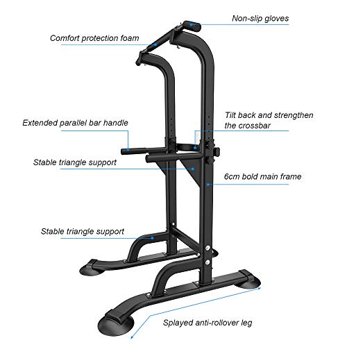 Adjustable Power Tower Dip Station for Home Gym Workout
