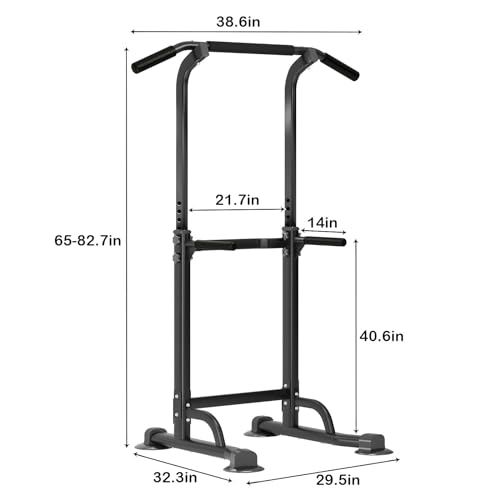 Adjustable Power Tower Dip Station for Home Gym Workout