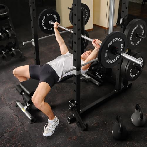 RitFit Power Cage Home Gym Package with Weight Set