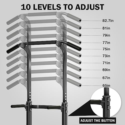 Adjustable Power Tower Dip Station for Home Gym Workout