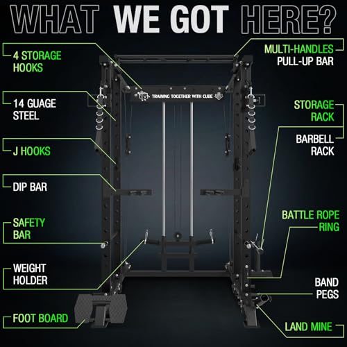 Mikolo Power Cage with Weight Bench & Accessories