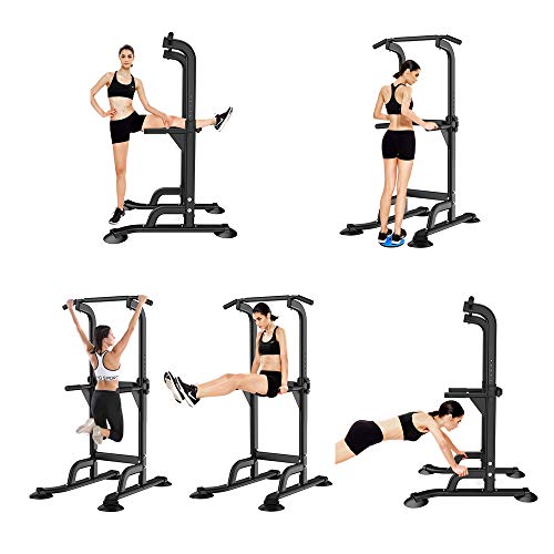Adjustable Power Tower Dip Station for Home Gym Workout