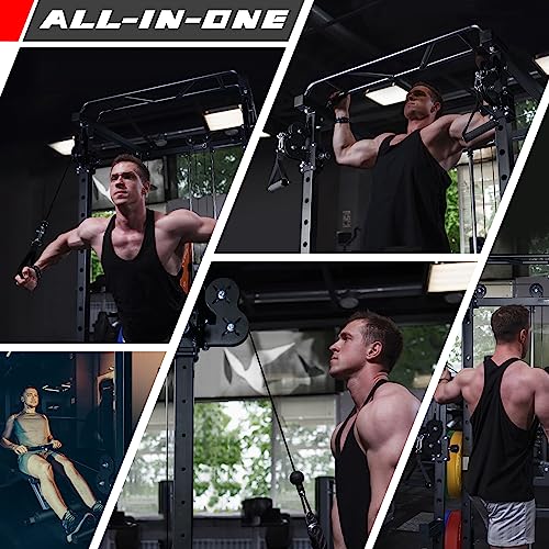 RitFit Squat Rack Power Cage & Cable Crossfit