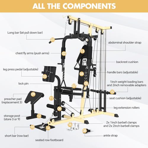 FAGUS H Multifunctional Home Gym System with Pulley
