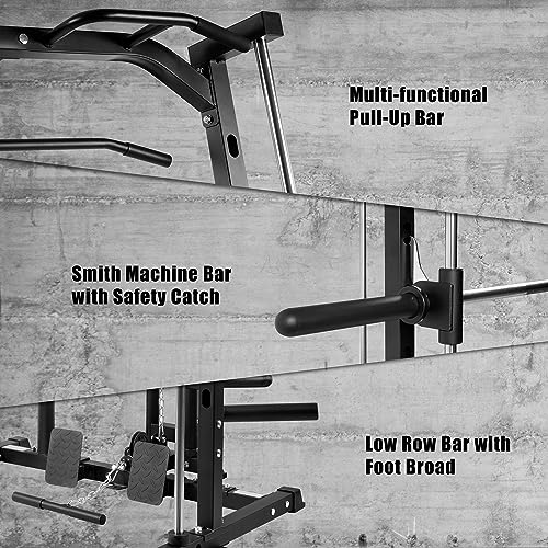 RitFit Smith Machine Power Rack with LAT-Pull Down