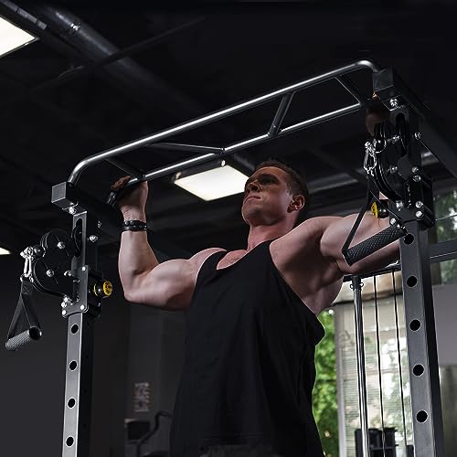 RitFit Multi-Function Power Rack Cage with Cable Crossover