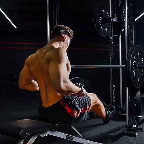 RitFit Smith Machine Power Rack with LAT-Pull Down
