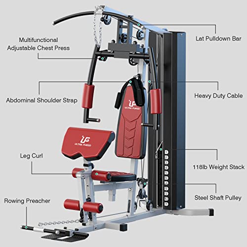 ULTRA FUEGO Multifunction Home Gym Workout Station Pulley